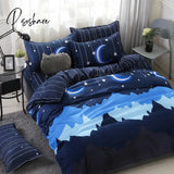 Pisoshare Classic Black White Grid Bedding Set Fashion Single Double Bed Linens Cover Quilt