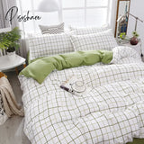 Pisoshare Classic Black White Grid Bedding Set Fashion Single Double Bed Linens Cover Quilt