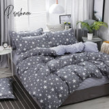 Pisoshare Classic Black White Grid Bedding Set Fashion Single Double Bed Linens Cover Quilt