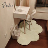 Pisoshare Cloud Shaped Bedside Carpet Soft Plush Bedroom Rugs Non Slip Floor Mat For Living Room