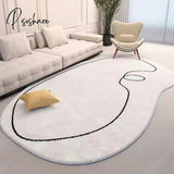 Pisoshare Cloud Shaped Bedside Carpet Soft Plush Bedroom Rugs Non Slip Floor Mat For Living Room