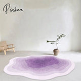 Pisoshare Cloud Shaped Bedside Carpet Soft Plush Bedroom Rugs Non Slip Floor Mat For Living Room