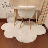 Pisoshare Cloud Shaped Rug Non-Slip Bedside Plush Bedroom Floor Mat Cartoon Baby Play Mats Small