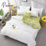 Pisoshare Cow Spot Home Textile Bedding Set Reactive Printing Ab Side Duvet Cover Plaid Bed Sheet