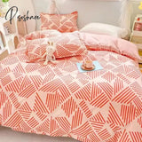 Pisoshare Cow Spot Home Textile Bedding Set Reactive Printing Ab Side Duvet Cover Plaid Bed Sheet