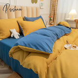 Pisoshare Cream Style Pink Yellow Bedding Set Twin Full Queen King Size Bed Linen Girls Adults