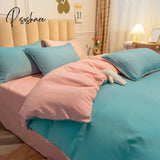 Pisoshare Cream Style Pink Yellow Bedding Set Twin Full Queen King Size Bed Linen Girls Adults