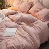 Pisoshare Cream Style Pink Yellow Bedding Set Twin Full Queen King Size Bed Linen Girls Adults