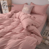 Pisoshare Cream Style Pink Yellow Bedding Set Twin Full Queen King Size Bed Linen Girls Adults