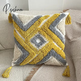 Pisoshare Cushion Cover Boho Tuft Pillowcase Geometry Pillow Case Wholesale Home Bedroom Decorative