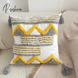 Pisoshare Cushion Cover Boho Tuft Pillowcase Geometry Pillow Case Wholesale Home Bedroom Decorative