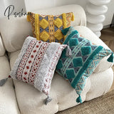 Pisoshare Cushion Cover Boho Tuft Pillowcase Geometry Pillow Case Wholesale Home Bedroom Decorative