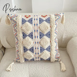 Pisoshare Cushion Cover Boho Tuft Pillowcase Geometry Pillow Case Wholesale Home Bedroom Decorative