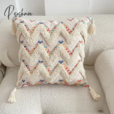 Pisoshare Cushion Cover Boho Tuft Pillowcase Geometry Pillow Case Wholesale Home Bedroom Decorative