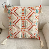 Pisoshare Cushion Cover Boho Tuft Pillowcase Geometry Pillow Case Wholesale Home Bedroom Decorative