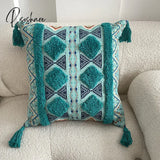 Pisoshare Cushion Cover Boho Tuft Pillowcase Geometry Pillow Case Wholesale Home Bedroom Decorative