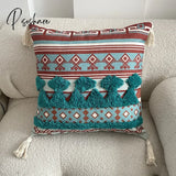 Pisoshare Cushion Cover Boho Tuft Pillowcase Geometry Pillow Case Wholesale Home Bedroom Decorative