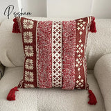 Pisoshare Cushion Cover Boho Tuft Pillowcase Geometry Pillow Case Wholesale Home Bedroom Decorative