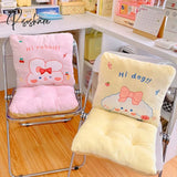 Pisoshare Cute Bear Home Decorative Cushion For Chair Kawaii Plush Stuffed Animal Sitting Back