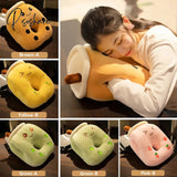 Pisoshare Cute Bubble Tea Stuffed Plush Waist Pillow Cartoon Fruit Hand Warmer Milk Tea Boba Cushion Pillow Kids Toy Girl Birthday Gift