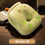 Pisoshare Cute Bubble Tea Stuffed Plush Waist Pillow Cartoon Fruit Hand Warmer Milk Boba Cushion