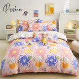 Pisoshare Cute Cartoon Print Duvet Cover 220X240 Lovely Pattern Adults Kids Quilt Ab Double-Sided