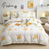 Pisoshare Cute Cartoon Print Duvet Cover 220X240 Lovely Pattern Adults Kids Quilt Ab Double-Sided