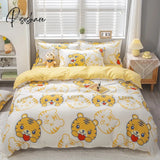 Pisoshare Cute Cartoon Print Duvet Cover 220X240 Lovely Pattern Adults Kids Quilt Ab Double-Sided