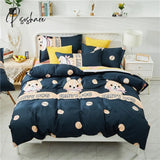 Pisoshare Cute Cartoon Print Duvet Cover 220X240 Lovely Pattern Adults Kids Quilt Ab Double-Sided