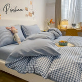 Pisoshare Cute Korean Flower Double Bedding Set Twin Full Queen King Size Four-Piece Family Sheet