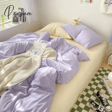 Pisoshare Cute Korean Flower Double Bedding Set Twin Full Queen King Size Four-Piece Family Sheet