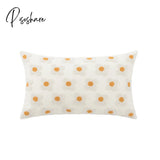 Pisoshare Daisy Embroidery Cushion Cover Sofa Stuffed Zipper Design Decor Fashion Cute Flower