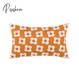 Pisoshare Daisy Embroidery Cushion Cover Sofa Stuffed Zipper Design Decor Fashion Cute Flower