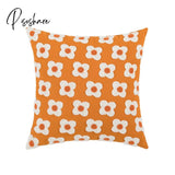 Pisoshare Daisy Embroidery Cushion Cover Sofa Stuffed Zipper Design Decor Fashion Cute Flower
