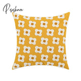 Pisoshare Daisy Embroidery Cushion Cover Sofa Stuffed Zipper Design Decor Fashion Cute Flower
