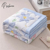 Pisoshare Daisy Print Spring Summer Quilt Queen Mechanical Wash Comfortable Comforter Single Double