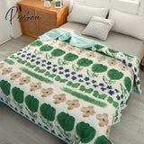Pisoshare Daisy Print Spring Summer Quilt Queen Mechanical Wash Comfortable Comforter Single Double