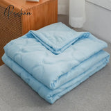 Pisoshare Daisy Print Spring Summer Quilt Queen Mechanical Wash Comfortable Comforter Single Double