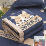 Pisoshare Daisy Print Spring Summer Quilt Queen Mechanical Wash Comfortable Comforter Single Double