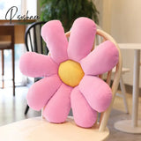 Pisoshare Daisy Throw Pillow Flower Fluffy Sofa Pillows Office Chair Cushion Cute Bedroom Soft