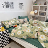 Pisoshare Dreamreal Floral Bedding Set With Duvet Cover 30 Colors Fitted Sheet Pillowcase Luxurious