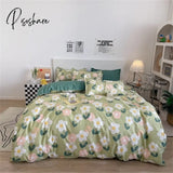 Pisoshare Dreamreal Floral Bedding Set With Duvet Cover 30 Colors Fitted Sheet Pillowcase Luxurious