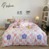 Pisoshare Dreamreal Floral Bedding Set With Duvet Cover 30 Colors Fitted Sheet Pillowcase Luxurious