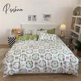 Pisoshare Dreamreal Floral Bedding Set With Duvet Cover 30 Colors Fitted Sheet Pillowcase Luxurious