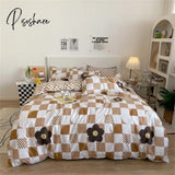 Pisoshare Dreamreal Floral Bedding Set With Duvet Cover 30 Colors Fitted Sheet Pillowcase Luxurious