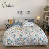 Pisoshare Dreamreal Floral Bedding Set With Duvet Cover 30 Colors Fitted Sheet Pillowcase Luxurious