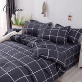 Pisoshare Duvet Cover Bedding Sets Flat Sheet Pillowcase Girls Boys Bed Linen Kids Gird Rainbow