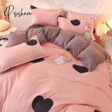 Pisoshare Duvet Cover Bedding Sets Flat Sheet Pillowcase Girls Boys Bed Linen Kids Gird Rainbow