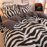 Pisoshare Duvet Cover Bedding Sets Flat Sheet Pillowcase Girls Boys Bed Linen Kids Gird Rainbow