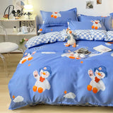 Pisoshare Duvet Cover Home Textile Pillow Case Cute Bed Sheet Kids Girls Bedding Covers Set King